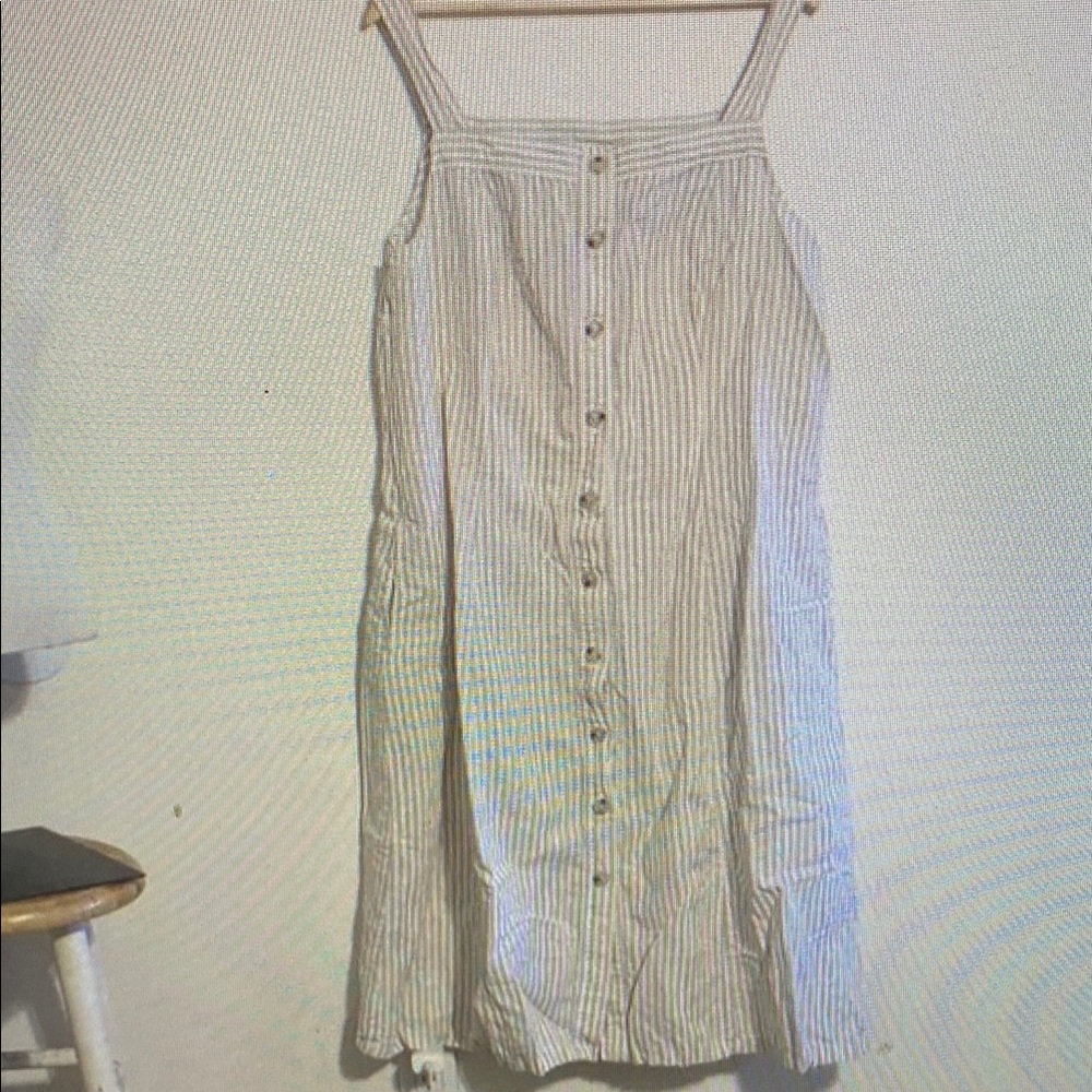 Liz Claiborne linen button down‎ dress with pockets size XXL